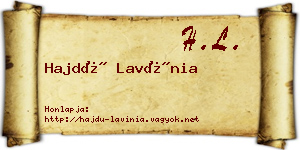Hajdú Lavínia névjegykártya